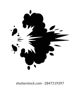 Dynamic black ink splash creating an abstract artistic pattern, emphasizing fluidity and spontaneity in visual expression.