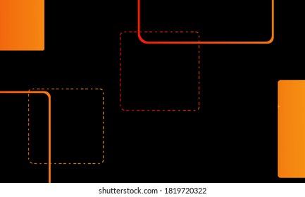 dynamic black and orange background gradient, abstract creative scratch digital background, modern landing page concept vector, with line and square shape.