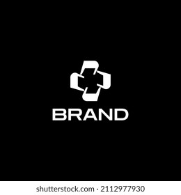 Diseño de logotipo simple y dinámico en negro
