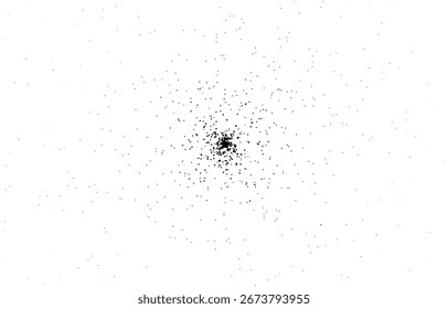 Explosão de ponto de estrela preta dinâmica irradia a partir do centro, perfeita para planos de fundo, ciência ou projetos de design abstrato, isolados na ilustração de vetor de fundo branco
