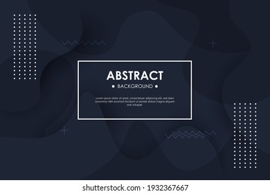 Dynamic black textured background design in 3D style with black color. EPS10 Vector background.