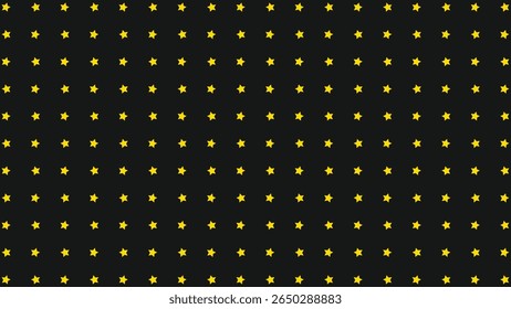 Dynamic black vector background with scattered yellow stars. Great for night sky, celebration, or award themes.