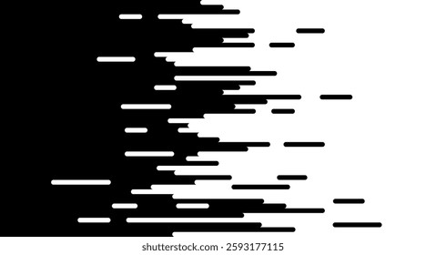 Dynamic Black and White Abstract Lines Featuring Engaging Artistic Elements and Designs