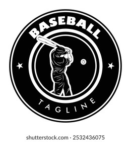 Dynamic black and white baseball mascot logo. The design features a fierce, stylized mascot. The character captures the essence of baseball while making a memorable statement.