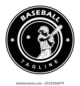 Dynamic black and white baseball mascot logo. The design features a fierce, stylized mascot. The character captures the essence of baseball while making a memorable statement.