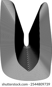 Dynamic black and white flowing wave design element. Abstract wavy lines gray color vector line blend element. Wavy line gradient shapes set.Minimal modern curve vibrant dynamic design, font 