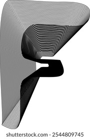 Dynamic black and white flowing wave design element. Abstract wavy lines gray color vector line blend element. Wavy line gradient shapes set.Minimal modern curve vibrant dynamic design, font 