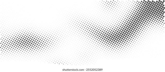 Dynamic Black and White Halftone Dots Wave Pattern for Decorative Product Graphics and Marketing