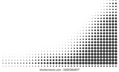 Dynamic Black and White Halftone Dots Background for Pop Art Designs