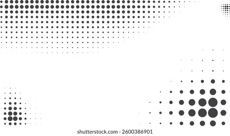 Dynamic Black and White Halftone Dots Background for Pop Art Designs