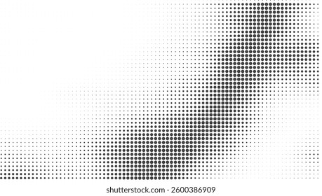 Dynamic Black and White Halftone Dots Background for Pop Art Designs