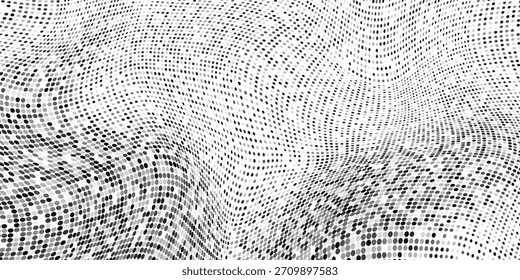 Fondo dinámico de puntos de semitono blanco y negro para Diseños de arte Pop