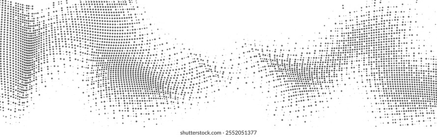 Dynamic Black and White Halftone Wave Pattern Stylish Geometric Design for Product Banners and Covers