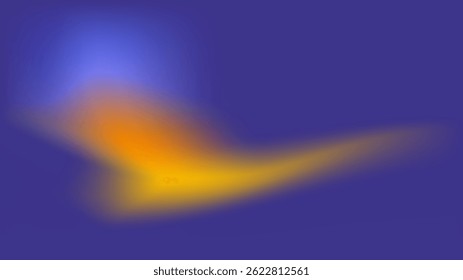 Dynamic blend of blue hues and warm tones, creating an abstract vibe.