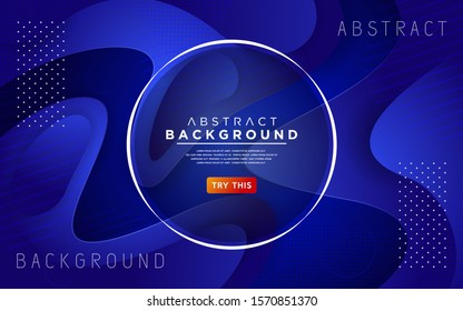 Dynamic blue 3D textured style background design. Modern abstract vector background.