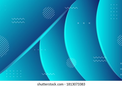 Dynamic blue 3D textured style background design. Modern abstract vector background template.