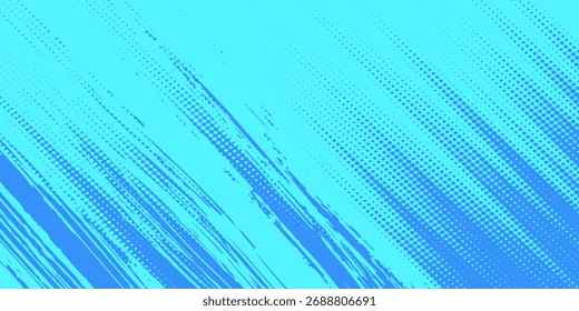 Dynamic Blue Abstract Background with Lines and Dots for Modern Design
