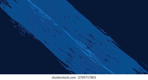 Pincelada Azul Abstrata Dinâmica Traça O Fundo Com Pontos De Meio-Tom Para Design Moderno E Tecnologia Branding eps10