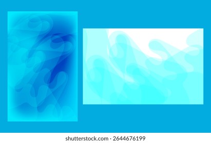 Formas fluidas abstractas azules dinámicas con transparencia y efectos de gradiente. Perfecto para presentaciones, gráficos de redes sociales y marca profesional