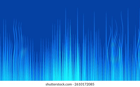 Dynamic Blue Abstract Gradient Background with Vertical Lines for Modern Designs and High-Tech Visuals, ideal for Technology and Artistic Projects