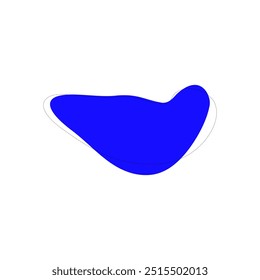 Dynamic blue abstract liquid shape with fluid lines and curves