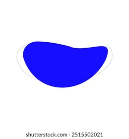 Dynamic blue abstract liquid shape with fluid lines and curves