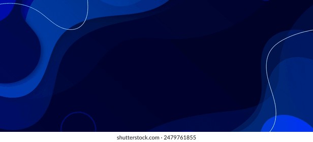 Fondo azul dinámico con diseño de Vector de Formas abstractas en eps 10