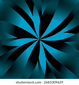 Dynamic Blue And Black Radial Pattern Abstract Background