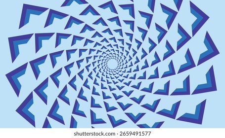 Fondo abstracto espiral geométrico azul dinámico, perfecto para uso digital, proyectos de diseño moderno y presentaciones creativas.