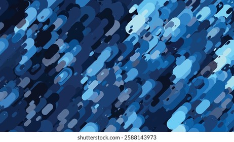 Dynamic Blue Gradient Abstract Background with Layered Oval Elements