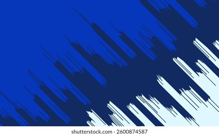 Dynamic blue gradient composition with textured strokes that create a vibrant and abstract visual effect against a split-tone backdrop for modern design purposes