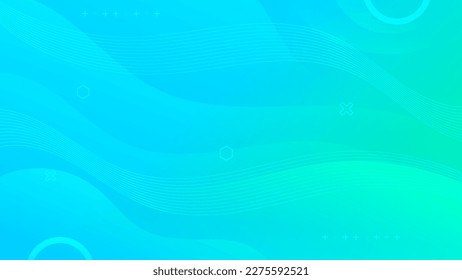 Dynamic blue green liquid wave background with abstract gradient design. Ideal for website, banner, brochure, and poster projects