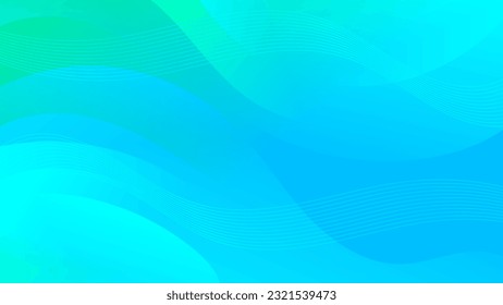 Dynamic blue green liquid wave background with abstract gradient design. Ideal for website, banner, brochure, and poster projects