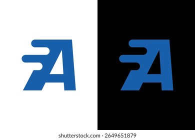 Dynamic Blue Letter A Logo