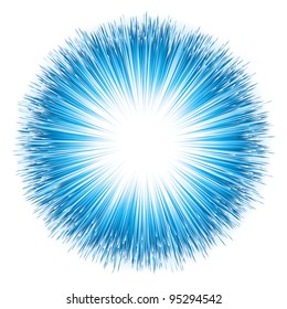 Dynamic Blue Light Explosion. Vector Illustration