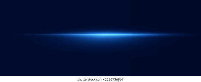 Dynamic Blue Light Lines with Bright Laser Rays and Motion Blur – Glowing Flare and Fast Energy Wave Illustration on Abstract Black Background for Modern Technology Concepts