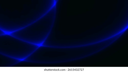 Dynamic Blue Light Trails on Dark Background - Abstract Futuristic Motion Design with Neon Curves and Glowing Effects for Modern Visuals and Creative Projects
