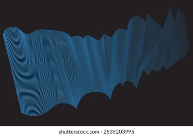 Fundo abstrato de ondas de luz azul dinâmico para estética moderna e visuais cativantes