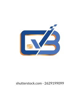 Dynamic blue and orange logo blending "C" and "B" creatively