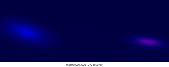 Dynamic blue particle wave. Futuristic glowing dot wave. Flowing digital structure. Data technology background. Modern vector illustration.