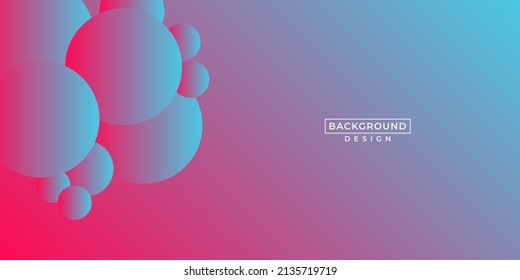 dynamic blue pink background with abstract circle shape, minimal geometric background, Minimal color abstract gradient banner template