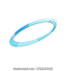 Linhas azuis e roxas dinâmicas formando uma elipse brilhante abstrata, representando o fluxo de energia, a tecnologia e a transferência de dados com um conceito futurista e inovador