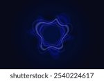 Dynamic blue radial speed sound wave light line pattern . Circular audio, music or voice symbol. wavy equalizer spectrum.