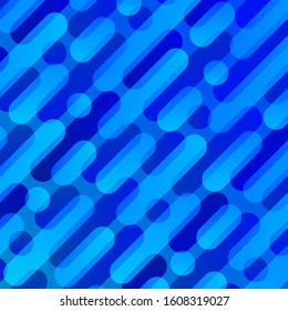 dynamic blue rounded shapes lines in diagonal geometric pattern background. vector illustration template design for web, poster, card, greeting, invitation, business, decoration.