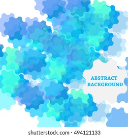 Dynamic blue shapes. Vector abstract background