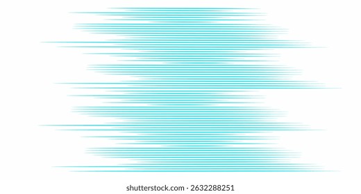Dynamic blue speed lines abstract background. Vibrant moving lines arranged horizontally create a sense of speed, energy and futuristic design. Perfect for comics, technology