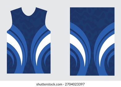 Diseño dinámico de la impresión de la sublimación del jersey azul y blanco para la ropa atlética