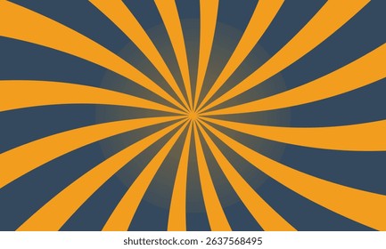 Dynamic Blue and Yellow Sunburst Design. Bold Stripes for Creative Projects
