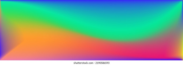 Dynamic Blurred Multicolor Color Neon Smooth Surface. Wavy Glow Liquid Vibrant Bright Background. Curve Fluid Sunrise Sky Pastel Gradient Mesh. Sunset Light Water Colorful Vivid Gradient Background.