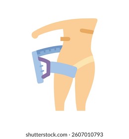 Dynamic Body Fat Caliper Icon for Workouts. Design of Fitness and Gym Icons.